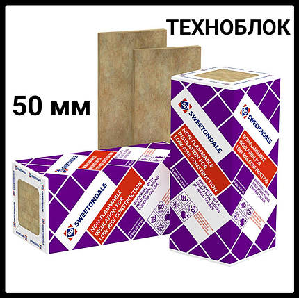 Базальтовий утеплювач — Техноблок Стандарт ⁇ 50 мм ⁇ (5.76 м2) паковання ⁇ Sweetondale ⁇ Техноніколь, фото 1