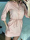 Коротке плаття сорочка на літо з куліскою, зверху на гудзиках і рукавами три чверті (р. 42-48) 7032484, фото 3