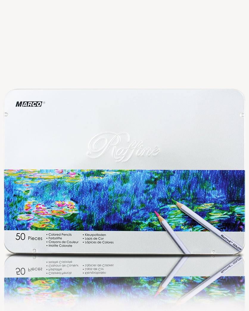 Олівці кольорові Marco Raffine 50 шт 7100-50TN в металевому пеналі