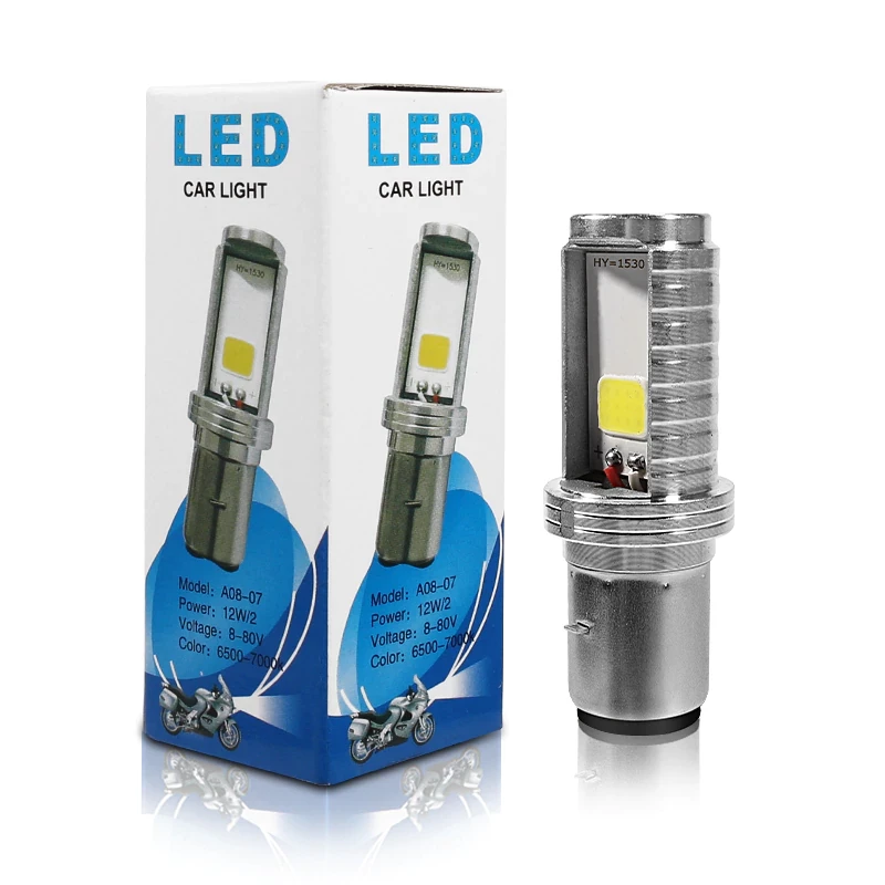 H6, BА20D (2 штуки), DC 8-80V LED kампа для скутера, мотоцикла світлодіодна двох контактних,