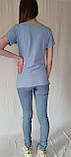 Футболка для вагітних Pregnant Style Кіндер-2 44 блакитна, фото 3