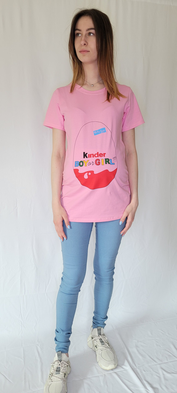 Футболка для вагітних Pregnant Style Кіндер 44 рожева, фото 1