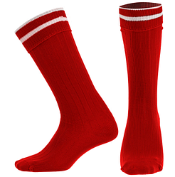 Гетри футбольні юніорські Zelart CO-5602  (нейлон, розмір 32-39, колір червоний)