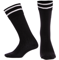 Гетри футбольні юніорські Zelart CO-5602  (нейлон, розмір 32-39, колір чорний)