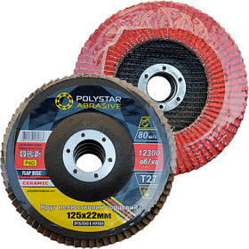 Круги шліфувальні пелюсткові торцеві Polystar Abrasive ceramic