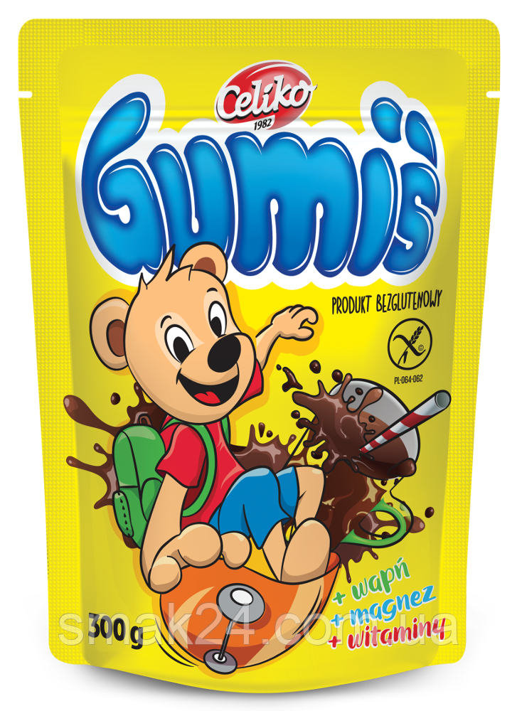 Какао дитяче БЕЗ ГЛЮТЕНА, з вітамінами CELIKO Польща 300г