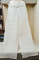 Білі молодіжні штани льон широкі Sinequanone