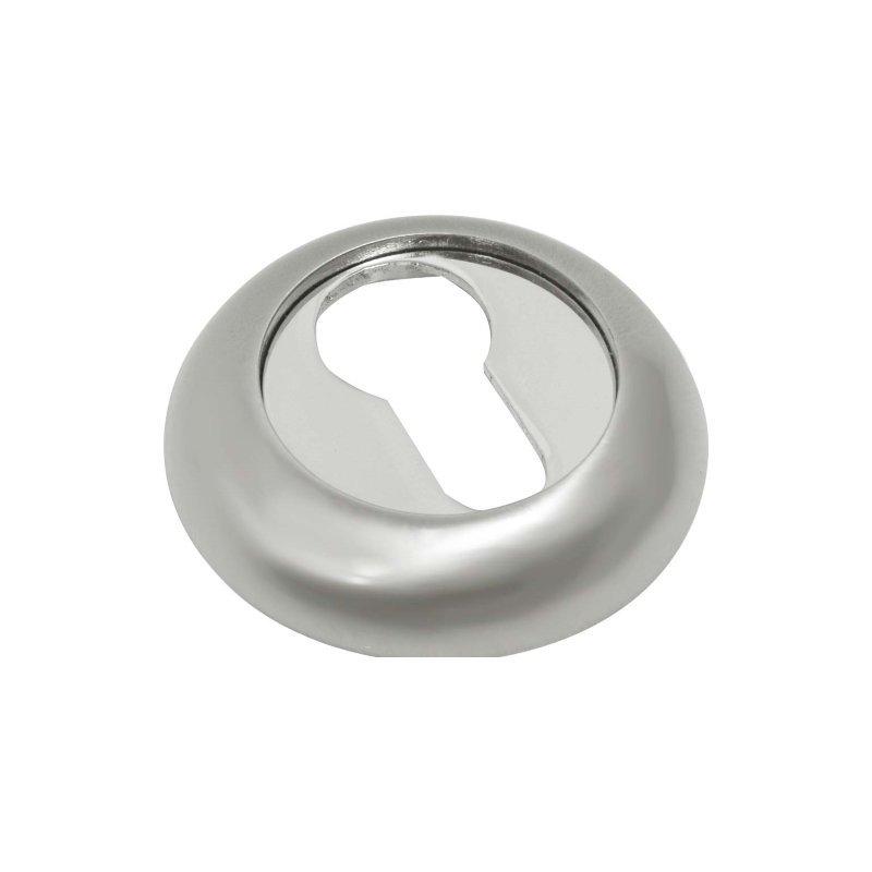 Дверна накладка (розетка) під циліндр Firenze Luxury RY 25 Хром полірований / Хром матовий, фото 1