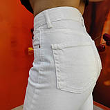 Джинси жіночі МОМ котон щільні без стрейчу вільні 28 білі, фото 4