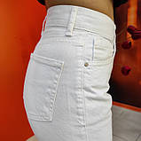 Джинси жіночі МОМ котон щільні без стрейчу вільні 28 білі, фото 5