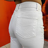 Джинси жіночі МОМ котон щільні без стрейчу вільні 28 білі, фото 6