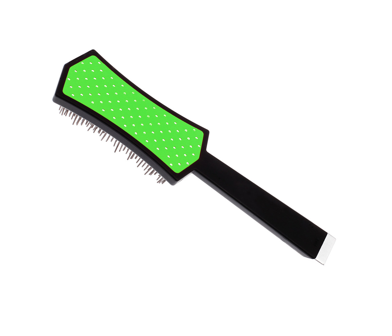 Розчіска-щітка з каучуку для догляду за шерстю Iv San Bernard DISTRIKA Brush Green