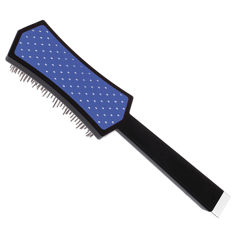 Розчіска-щітка з каучуку для догляду за шерстю Iv San Bernard DISTRIKA Brush Blue