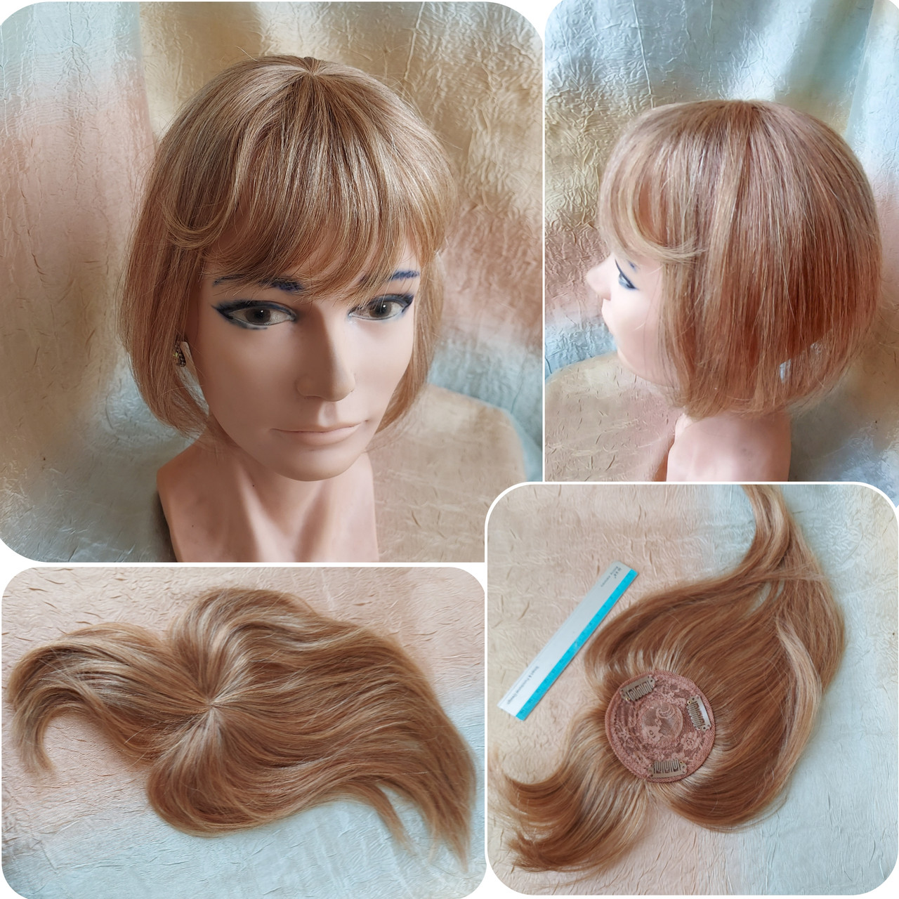 Накладка з чубком з натуральних волосся на потилицю BANG Q10"-27, фото 1