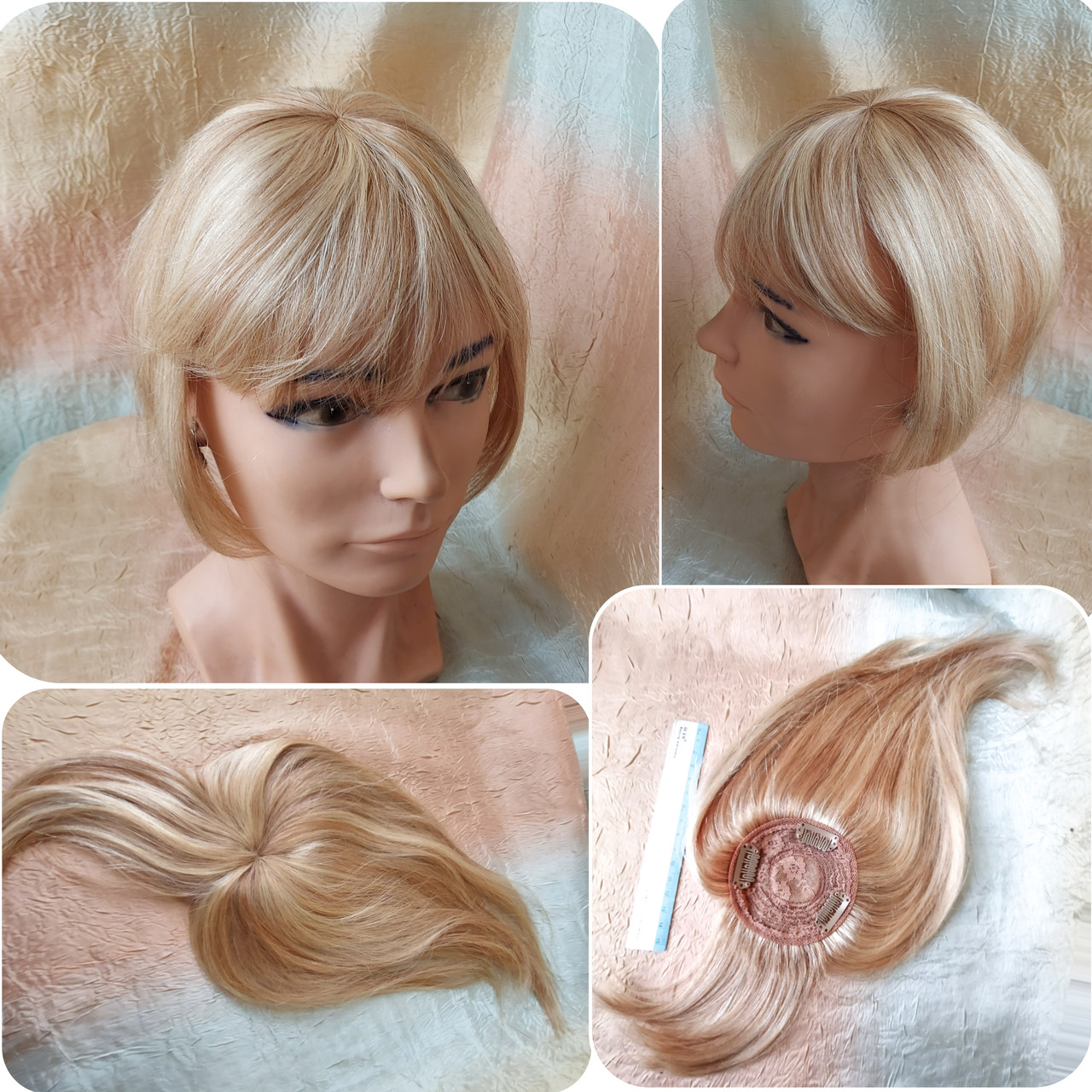 Накладка з чубком з натурального волосся на потилицю BANG Q12"-12P613, фото 1