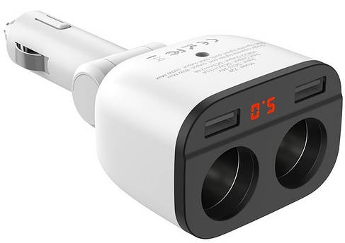 Адаптер автомобільний Hoco Power ocean Z28, 2USB, 3.1 A, білий, фото 1