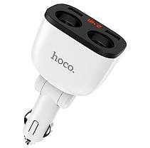 Адаптер автомобільний Hoco Power ocean Z28, 2USB, 3.1 A, білий, фото 5