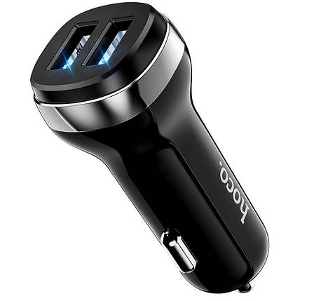 Адаптер автомобільний HOCO Superior Z40 2USB, 2.4 A, чорний, фото 1