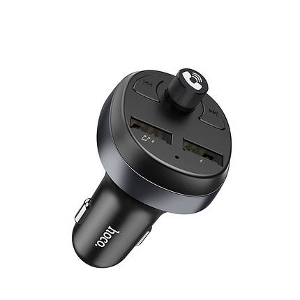 Адаптер автомобільний Hoco Е41 Bluetooth FM 2USB 2.1 А, чорний, фото 3