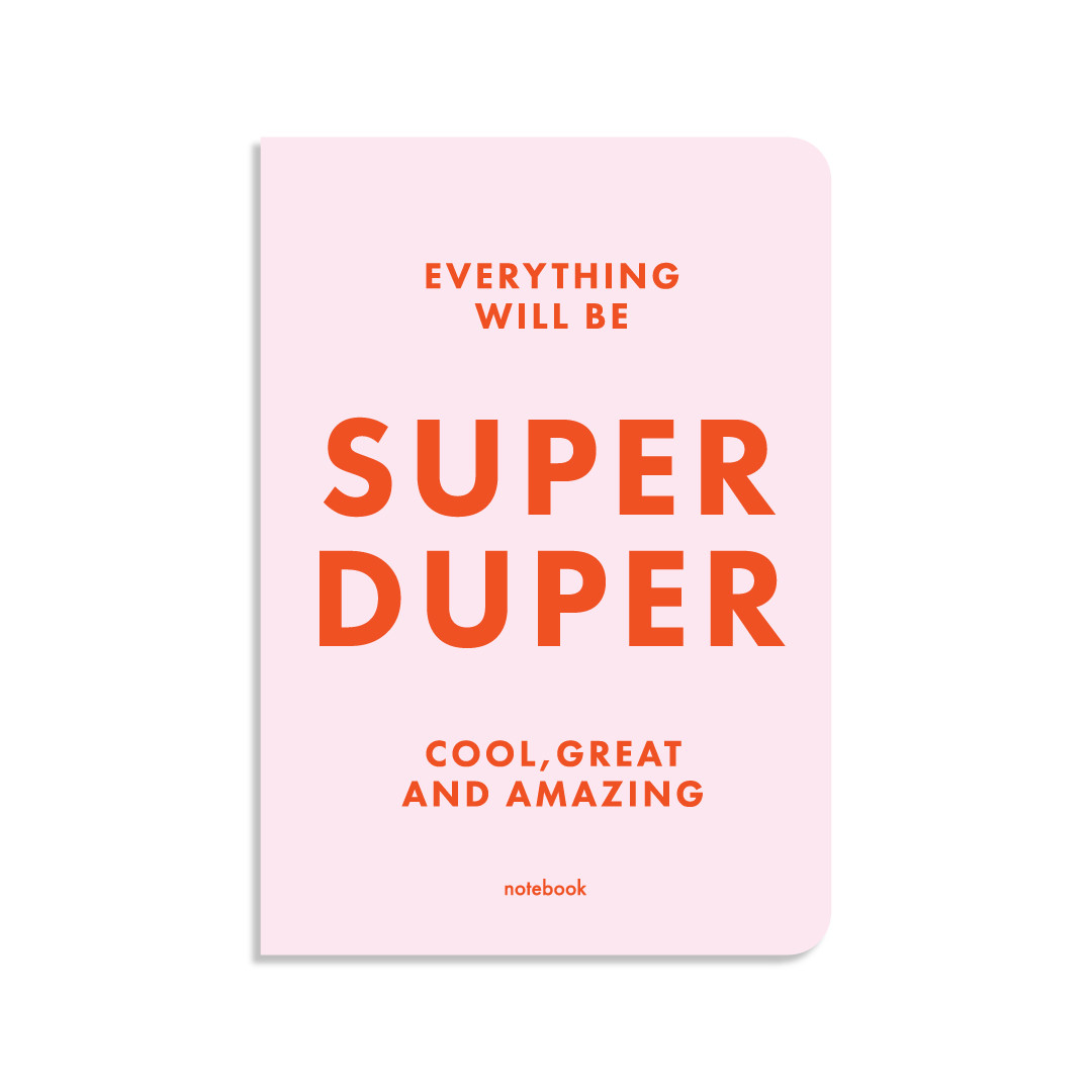 Блокнот в клітинку SUPER DUPER рожевий блокнот недатований А5, 144 сторінки