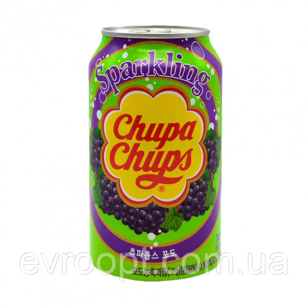 Напій Chupa Chups Sparkling Strawberry 0.35 л, фото 1