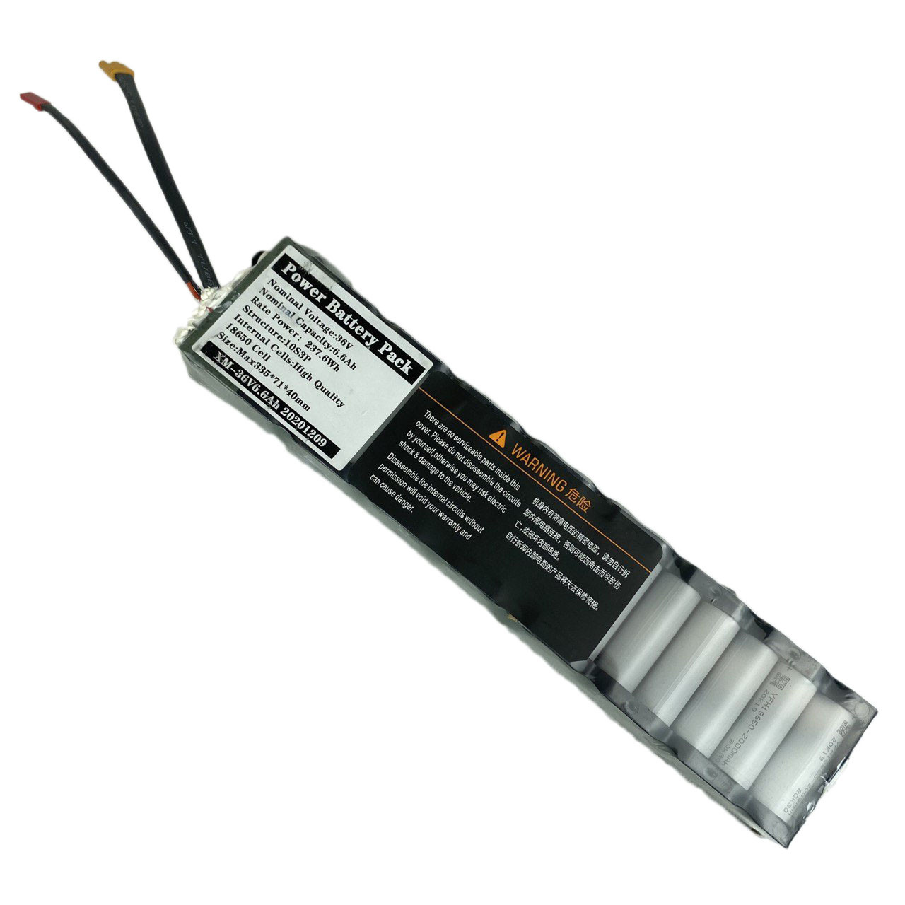 Акумулятор для електросамоката 6.6Ah, 36V, XT30