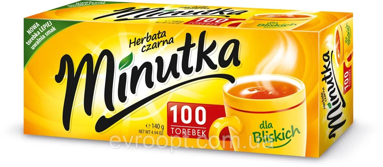 Чай чорний в пакетах Minutka, 100 шт.