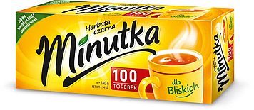 Чай чорний в пакетах Minutka, 100 шт.