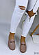 Мокасини жіночі ,бежевого кольору ., фото 5