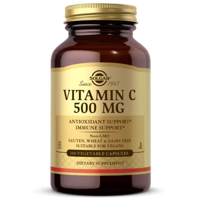 Вітамін С 500 мг, Солгар, Vitamin C, 500 mg, Solgar, 500 мг, 100 вегетаріанських капсул, USA, Вітаміни з США