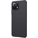Захисний чохол Nillkin для Xiaomi Mi11 Lite 4G/5G Super Frosted Shield Black, фото 7