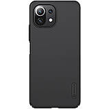Захисний чохол Nillkin для Xiaomi Mi11 Lite 4G/5G Super Frosted Shield Black, фото 4