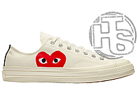 Женские кеды Converse Comme DES Garcons CDG Chuck Taylor Low Beige 150207C