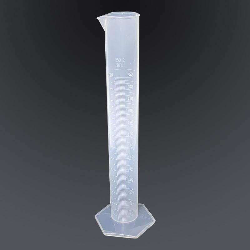 Циліндр мірний 250мл поліпропілен - стійкий до більшості хімічних речовин, фото 1