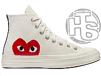 Женские кеды Converse Comme Des Garcons Play Chuck Taylor High Beige 150205C