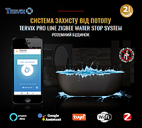 Система защиты от потопа для умного дома Tervix ZigBee Water Stop на 2 трубы 3/4" (Антипотоп)