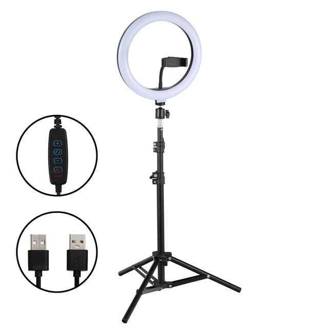 Кільцева лампа 26 см зі штативом 160, фото 1