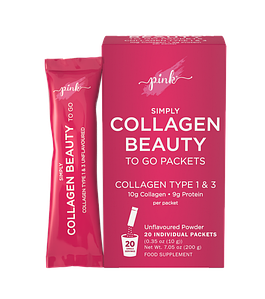 Гідролізовані пептиди колагену Pink Simply Collagen Beauty to Go 1 пак. 10 г (Grass Fed)