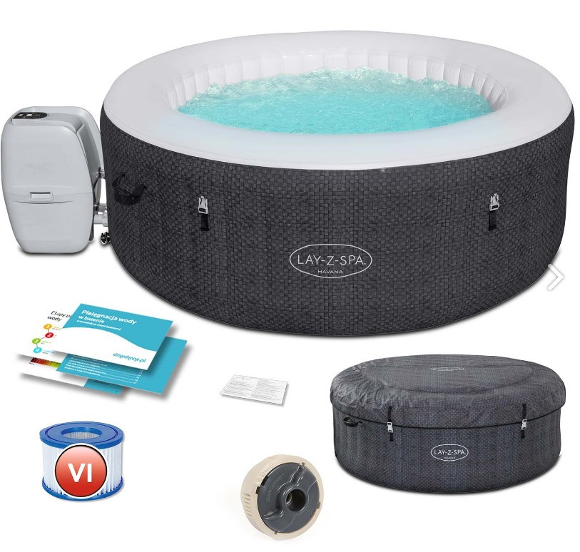Надувний джакузі СПА Bestway 60035 Lay-Z-Spa™ 180 х 66 см (4 місць, 1 325 л/год, аеро)