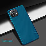 Захисний чохол Nillkin для Xiaomi Mi11 Lite 4G/5G Super Frosted Shield Blue, фото 6