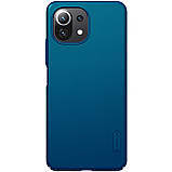 Захисний чохол Nillkin для Xiaomi Mi11 Lite 4G/5G Super Frosted Shield Blue, фото 3