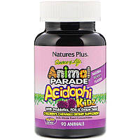 Nature's Plus, Source of Life, Animal Parade, AcidophiKidz, вишневый вкус, 90 таблеток