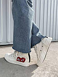 Жіночі кеди Converse Comme Des Garcons Play Chuck Taylor High Beige 150205C, фото 2