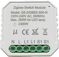 Умный выключатель Tervix Pro Line ZigBee Switch (1 клавиша / розетка)