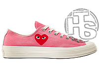 Женские кеды Converse Comme Des Garcons Play Chuck Taylor Low Bright Pink 168304C