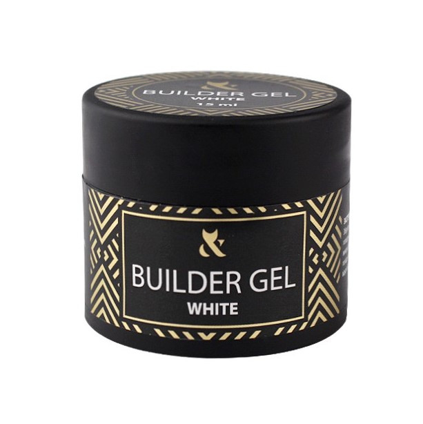 Гель F. O. X будівельний Builder Gel Cover White, білий, 15 мл