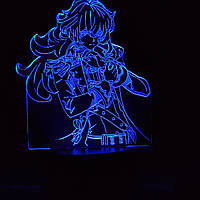 Акриловый светильник-ночник Дилюк (DILUC) синий tty-n000362