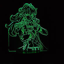 Акриловий світильник-нічник Дилюк (DILUC) зелений tty-n000363