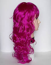 Кучерявий Парик ліловий (55 см) карнавальний, фото 4