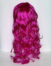 Кучерявий Парик ліловий (55 см) карнавальний, фото 3